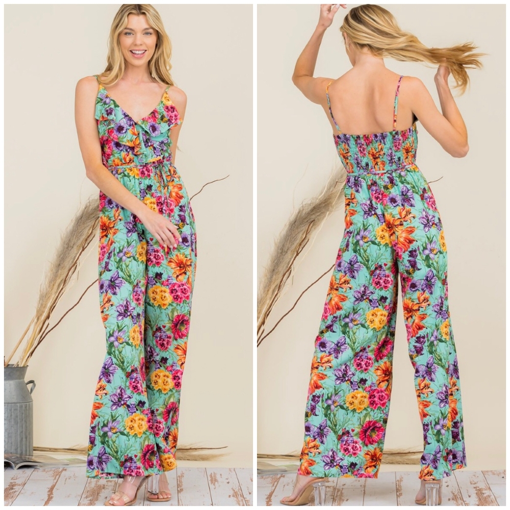 AMBITION Jade Floral Wide Leg Jumpsuit - Picture 10 of 10